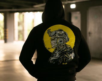 Oversized Ukraine Military Hoodie: Army Veteran Military Gift