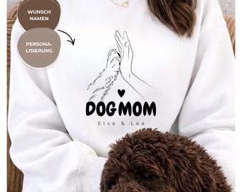 Personalized Dog Mom Sweater with Name, Dog Mom Sweater, Dog Lover Gift, Animal Lover Gift, Gift Idea