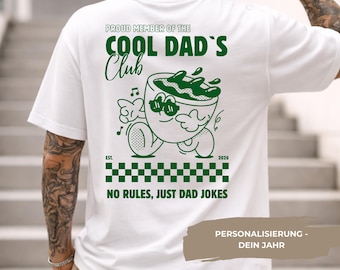 Personalisierbares Cool Dads Club T-Shirt, Geschenkidee Vatertag, Geburtstagsgeschenk Papa, Papa Shirt, Geschenk für Papa