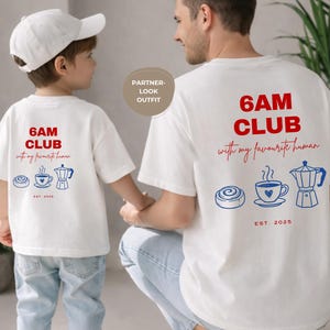 Personalized Dad-Child Matching Outfit - Coffee Lover Shirt with Year - Father's Day Gift Idea - Matching Family Outfit