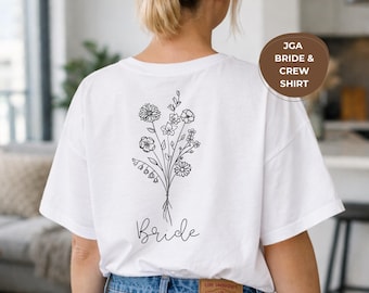 Personalized hen party shirts, crew shirts for hen parties, team bride, personalized gift, hen party, bridal shower shirt