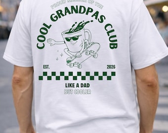 パーソナライズされたおじいちゃんTシャツ、クールなおじいちゃんクラブ、1年間のおじいちゃん、おじいちゃんへのギフト、面白いおじいちゃんシャツ、クールなおじいちゃんクラブTシャツ