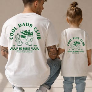Cool Dads Club & Cool Kids Club - Personalized Father's Day Gift - Matching Shirt with Desired Year, Gift for Dad - Matching Set
