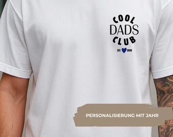 クールなパパクラブTシャツ（希望の年号入り） – 父の日や出産祝いのパパへのTシャツギフト – 新米パパへのギフト