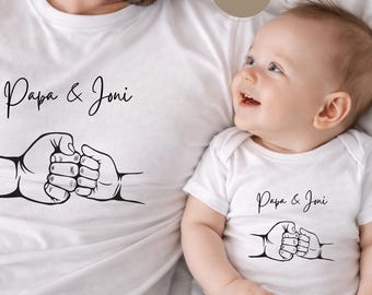 名前入りお揃いTシャツ - パパと子供のお揃いコーデ - 名前入り - パパへのプレゼント - パパと私