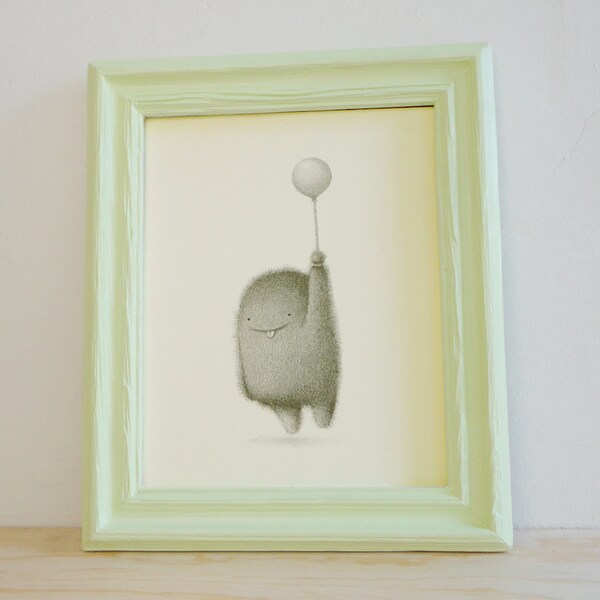 I'm floating - Monster illustration - Giclée Print