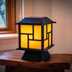 Eco-Friendly 3D Printed Japanese Shoji Lamp - Modern Minimalist LED Bedside Lighting Tomoshibi