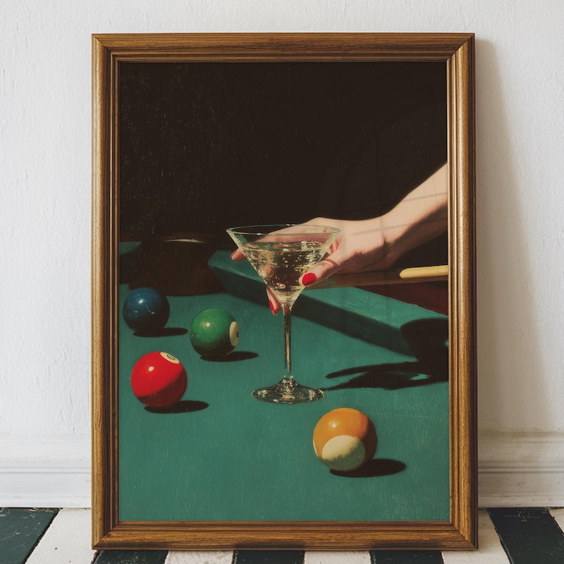 Cocktail and Billiards - Etsy