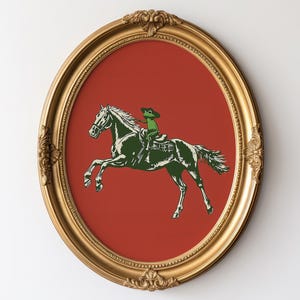カエルカウボーイアートプリント、レトロカントリーウエスタンホースカエルカウボーイウォールアート、ヴィンテージウエスタン美的アート、印刷可能なデジタルダウンロード
