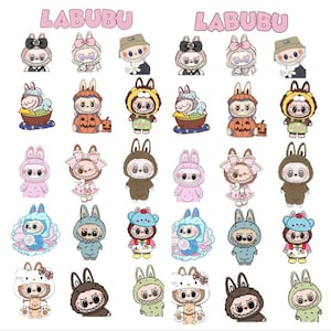 100 Labubu PNG SVG Bundle | Kawaii Monster Clipart | Cute Cartoon Digital Download | Cricut Files | Sublimation Art | Instant Download