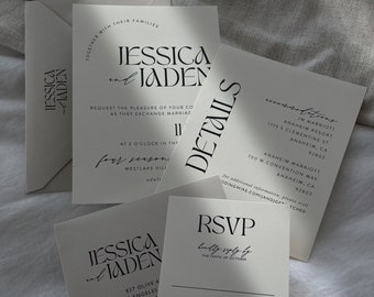 Willow Wedding Invitation Suite  |  Customizable