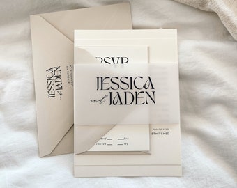 Willow Wedding Invitation Suite  |  Customizable