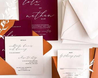 Nathan Wedding Invitation Suite // Customizable