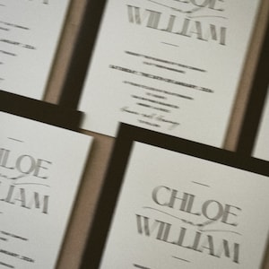 Chloe Wedding Invitation Suite // Black and White // Customizable image 3