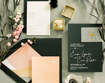 Erin Wedding Invitation Suite  (customizable)
