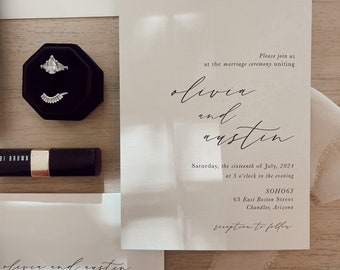 Austin Wedding Invitation Suite  |  Customizable