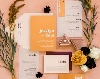 Jessilyn Wedding Invitation Suite  (customizable)