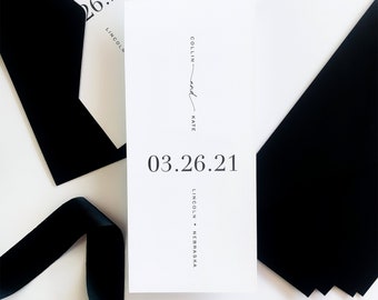 Kate Save the Date //  Black + White // Customizable