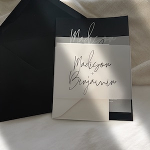 Vellum Belly Band for Wedding Invitation Suite : Customizable image 4