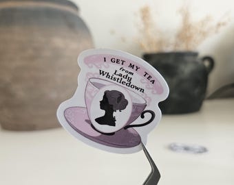 Bridgerton inspiriert Kindle Aufkleber: Lady Whistledown 'I Get My Tea' Kindle Aufkleber