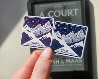 Sticker Kindle Velaris Night Court inspiré d'ACOTAR - Sticker romantisme livresque