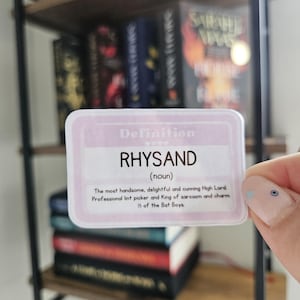 ACOTAR inspired kindle sticker | Rhysand definition | Rhysand is the most handsome high lord...  | romantasy sticker | bookish accessory