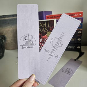 Crescent City bookmark | Lunathion, light it up | Bryce and Danika | linen bookmark | romantasy, bookish accessory