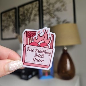 Throne of Glass inspired kindle sticker | Fire breathing Bitch Queen | Aelin Galathynius | bookish romantasy sticker | book accessory decal