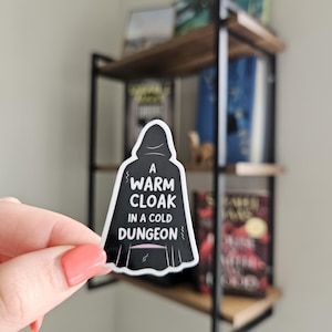 Throne of Glass inspired Kindle Sticker: A warm cloak in a cold dungeon - Aelin Galathynius, Bookish romantasy Accessory