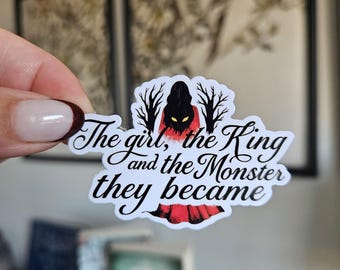 Shepherd King Kindle Sticker: "The Girl, The King and the Monster" Elspeth, Romantasy Decal