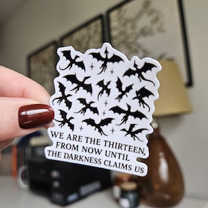 Throne of Glass inspirierter Kindle Aufkleber | Wir sind die 13 von jetzt an bis die Dunkelheit uns fordert Manon & Asterid | romantasy, Bücherwurm Sticker
