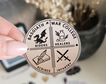 Fourth Wing inspired Kindle Sticker: Basgiath War College Romantasy Decal