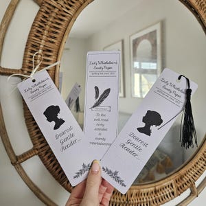 Bridgerton inspired Linen Bookmark: Lady Whistledown Inspired Bookish Accessory