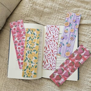Linen Fruit Bookmark: Cherry, Lemon, Strawberry, Chilli, Passion Fruit
