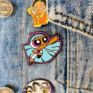 Power Puff Girl Blisstina Enamel Brooch Enamel Pin Brooch Power Puff Lapel Pin Retro Enamel Pin Retro Gift mothers day gift image 2