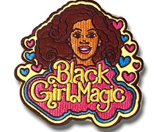 Barb Black Girl Magic Patch pink doll embroidered kawaii BGM