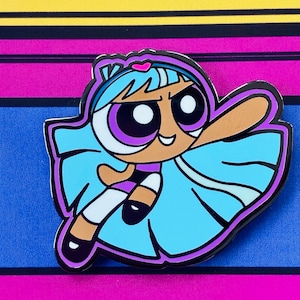 Power Puff Girl Blisstina Enamel Brooch Enamel Pin Brooch Power Puff Lapel Pin Retro Enamel Pin Retro Gift mothers day gift image 1