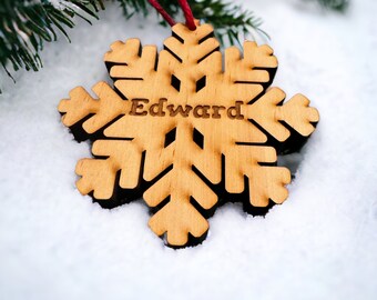 Custom engraved snowflake ordament