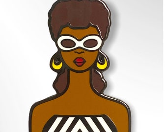 Barb Pin - Vintage Black Barb Enamel Pin - Lapel pins women - lapel pin custom - Enamel Pin - Barb - Black girl magic - black doll