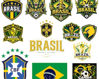 Brazil Soccer Logo Bundle Svg Pdf Png,Brasil Football Crest Collection,CBF Inspired World Cup Fan Designs,Brazil svg,Brasil svg,Brazil png