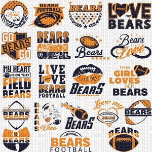 20 File, Orsi svg, Orsi png, Pacchetto orsi, Vai orsi, Logo Love bears I Cup, Maglietta, Clip Art, Cricut, File a strati, Download immediato,