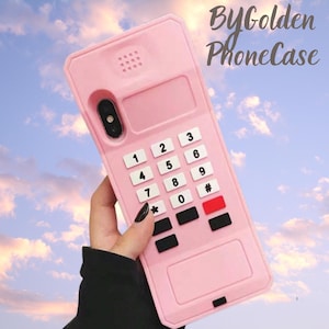 Retro Brick Phone Case – Vintage Style Shockproof Silicone Cover Compatible with iPhone 7 to 16 Pro Max, Funny Protective Case for