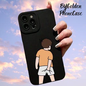 Funny Cartoon Character Phone Case – Decorative Soft Cover for iPhone X to 15 Series