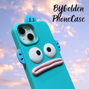 Kawaii 3D Fish Phone Case – Cute Ugly Style Silicone Cover for iPhone 13–16