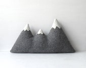 the Sisters - original woolen mountain pillow - MADE TO ORDER