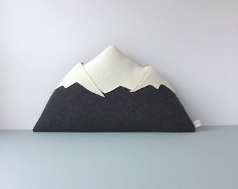 Mount Rainier - wool mountain pillow - MADE TO ORDER