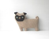 the Pug - plush wool pillow