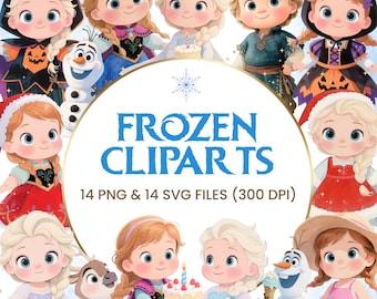 Aquarel bevroren Cliparts: feestversieringen (direct downloaden van png- en SVG-bestanden)