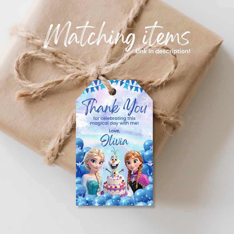 16x20” Frozen Welcome Sign for Birthday Party on Etsy - Instant Download & Printable – A high-resolution Frozen party sign printed and framed, ideal for decorating entryways or party tables with a magical winter theme.