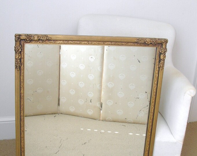 Large Vintage Gold Mirror Etsy